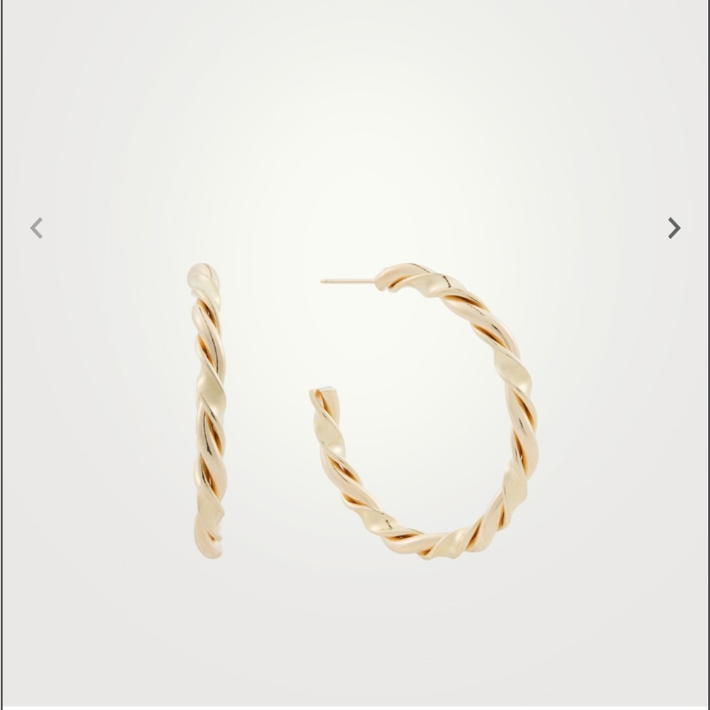 Laura Lombardi Ribbon Twist Hoop Earrings